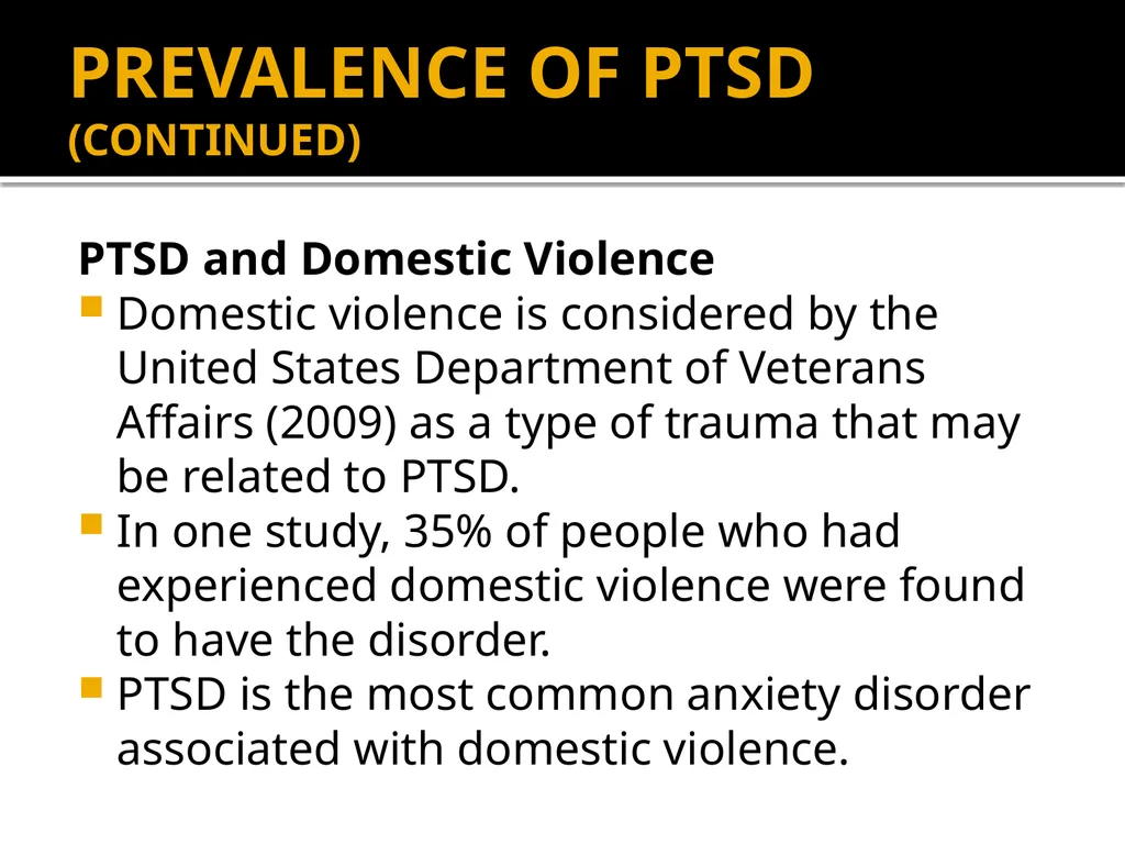 POST-TRAUMATIC STRESS DISORDER: An Introduction - slide 26 of 55