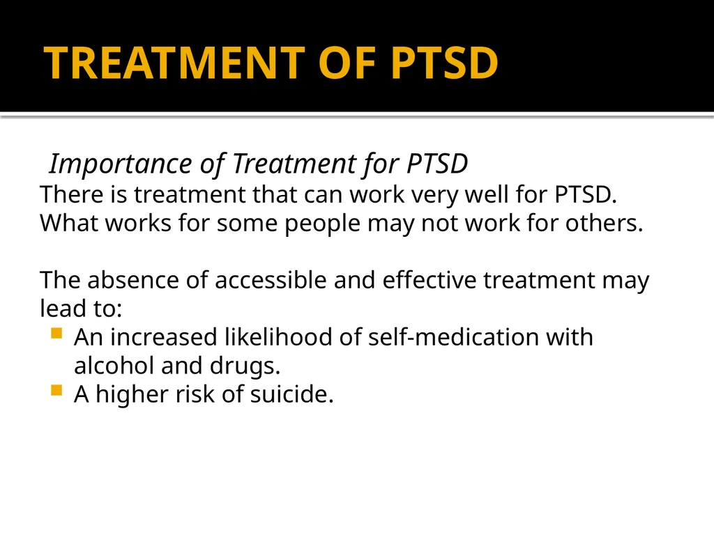 POST-TRAUMATIC STRESS DISORDER: An Introduction - slide 34 of 55