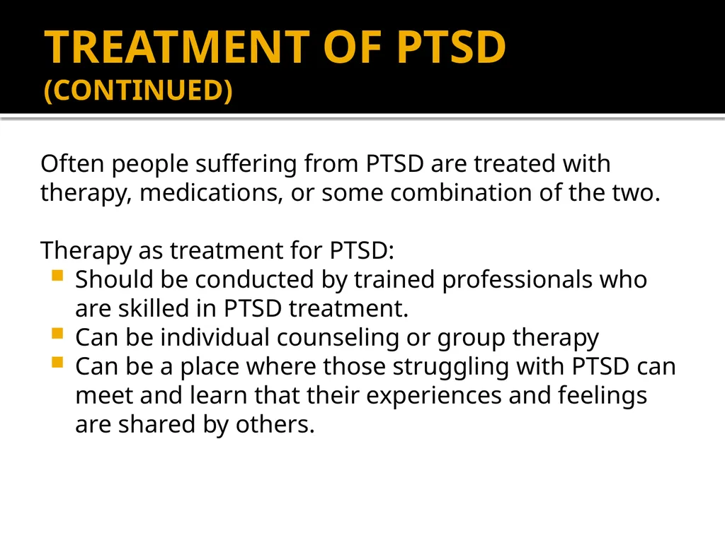 POST-TRAUMATIC STRESS DISORDER: An Introduction - slide 35 of 55