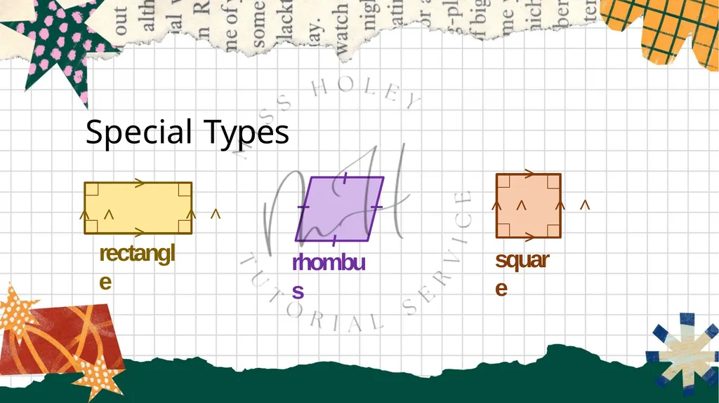 Math 9 Properties of Parallelograms Properties of - slide 6 of 11