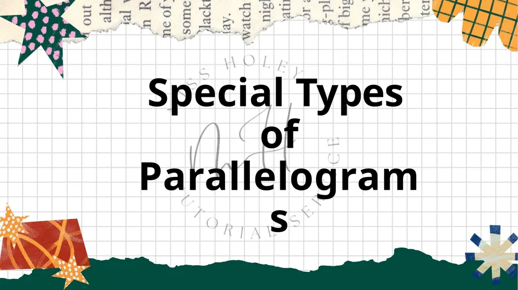 Math 9 Properties of Parallelograms Properties of - slide 5 of 11