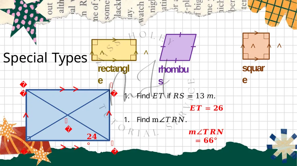 Math 9 Properties of Parallelograms Properties of - slide 8 of 11