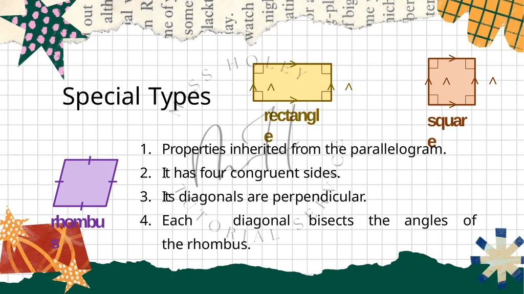 Math 9 Properties of Parallelograms Properties of - slide 9 of 11