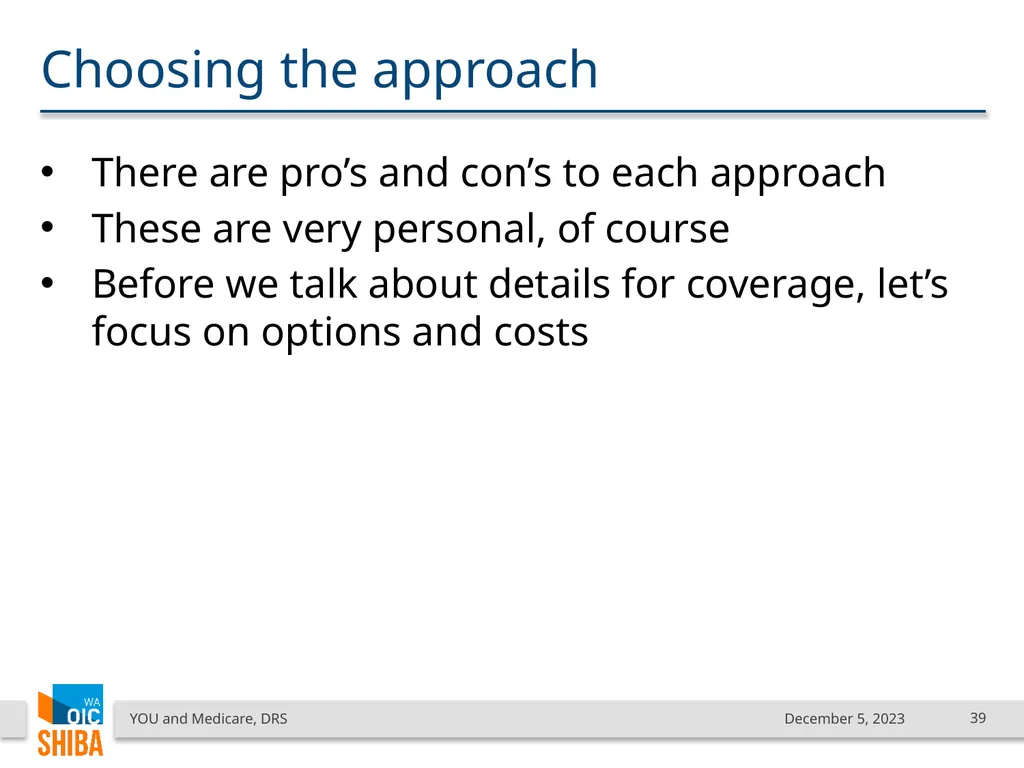 You & Medicare December 2023 SHIBA Program Manager - slide 39 of 68