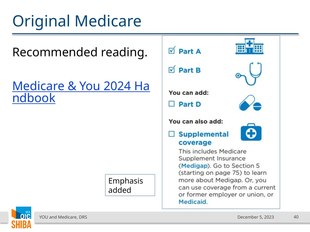 You & Medicare December 2023 SHIBA Program Manager - slide 40 of 68