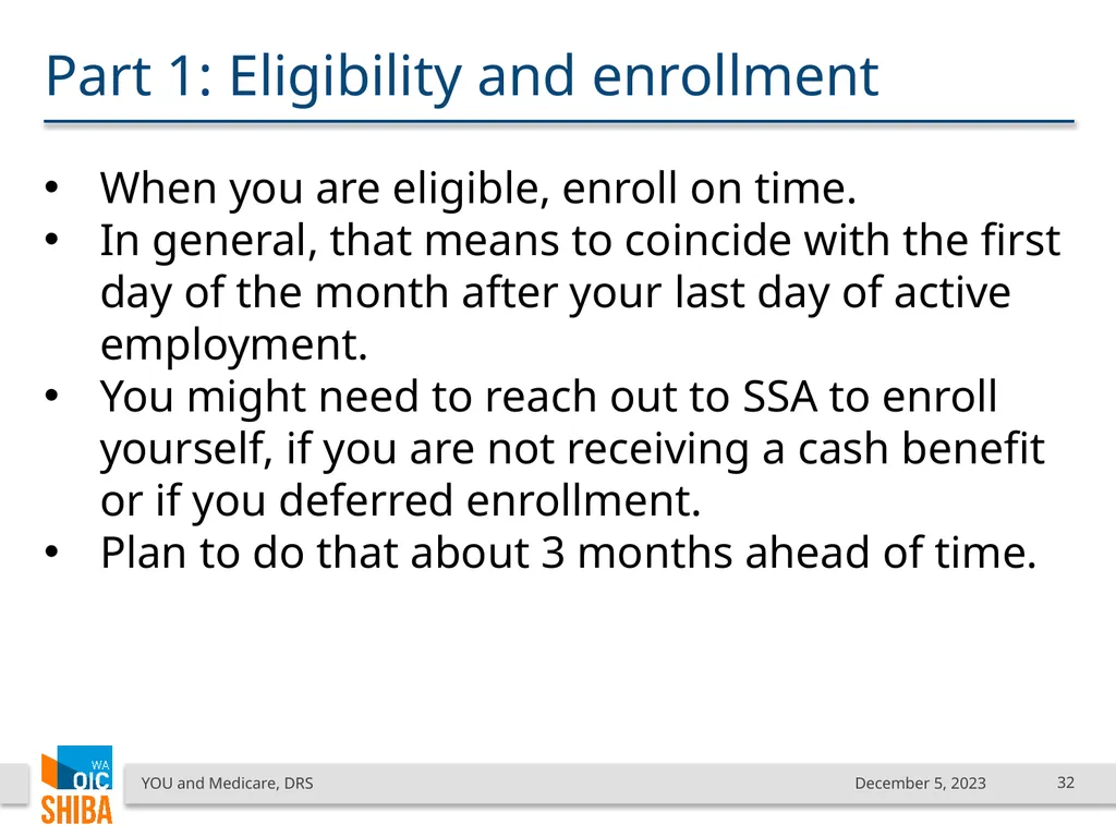 You & Medicare December 2023 SHIBA Program Manager - slide 32 of 68