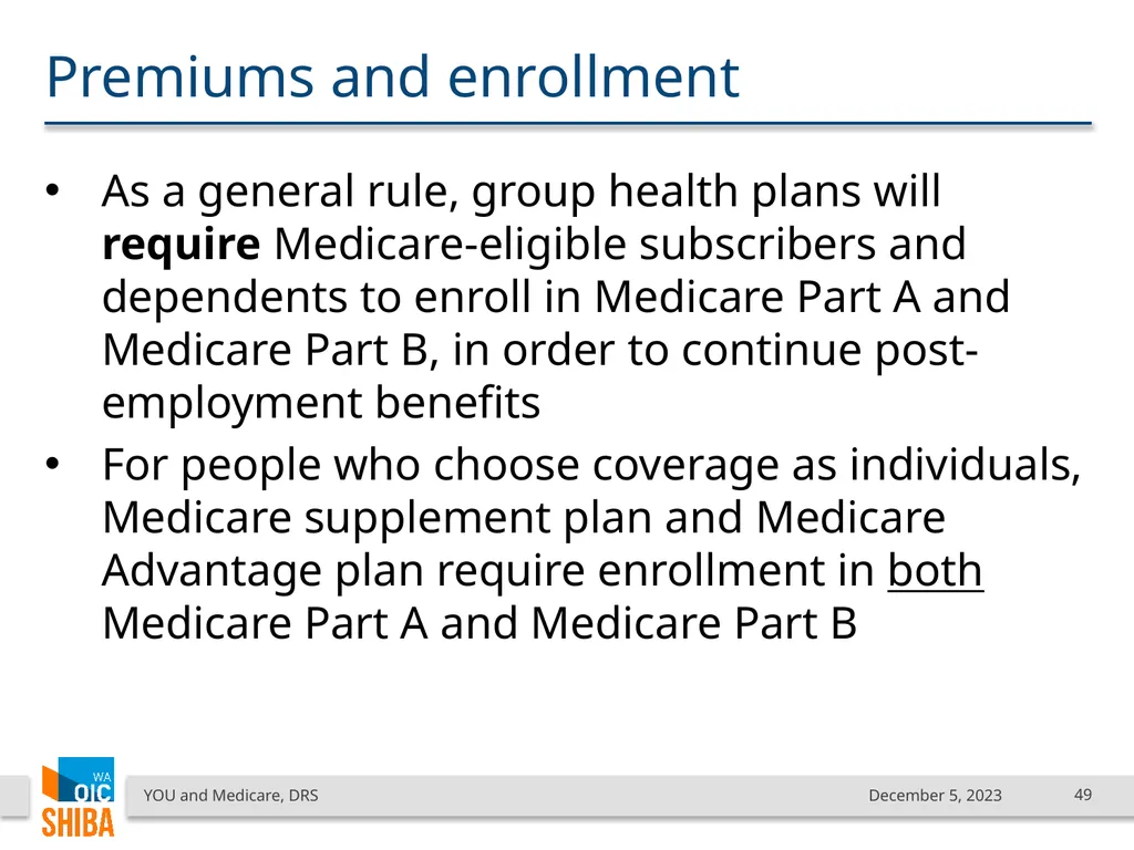 You & Medicare December 2023 SHIBA Program Manager - slide 49 of 68