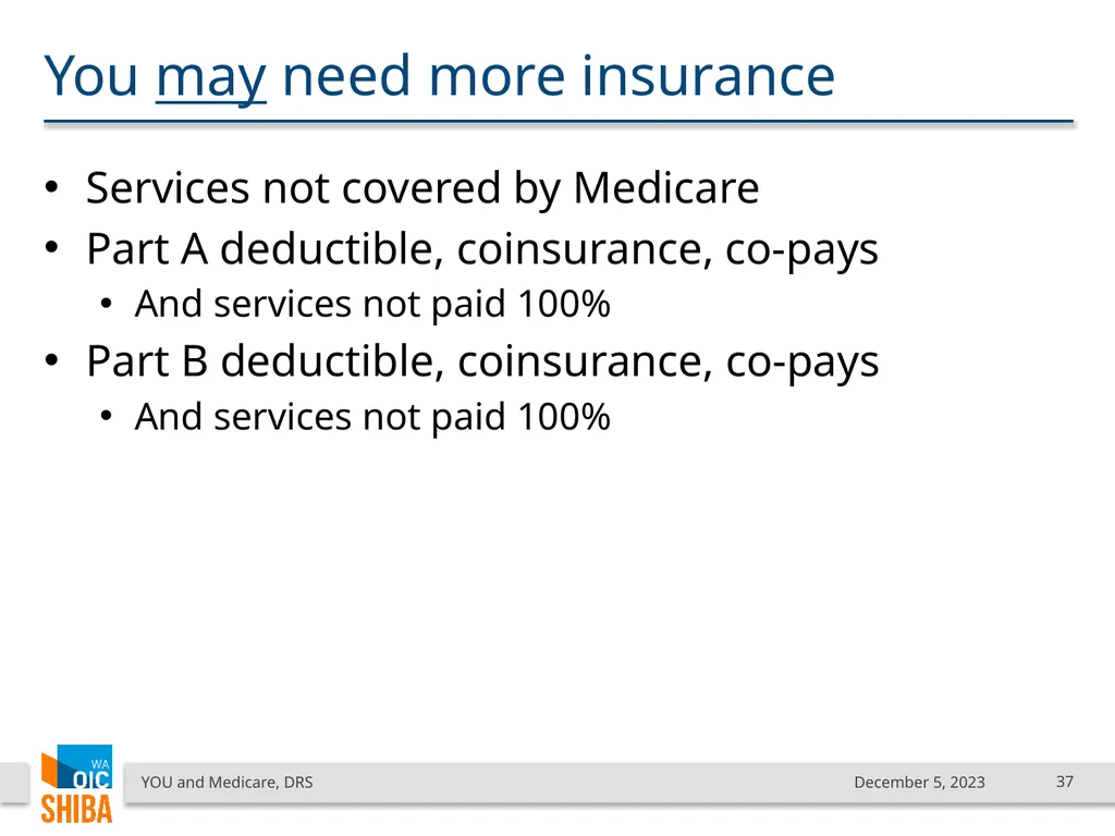 You & Medicare December 2023 SHIBA Program Manager - slide 37 of 68