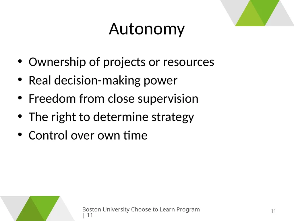 Growing & Learning Boston University Choose to - slide 11 of 26