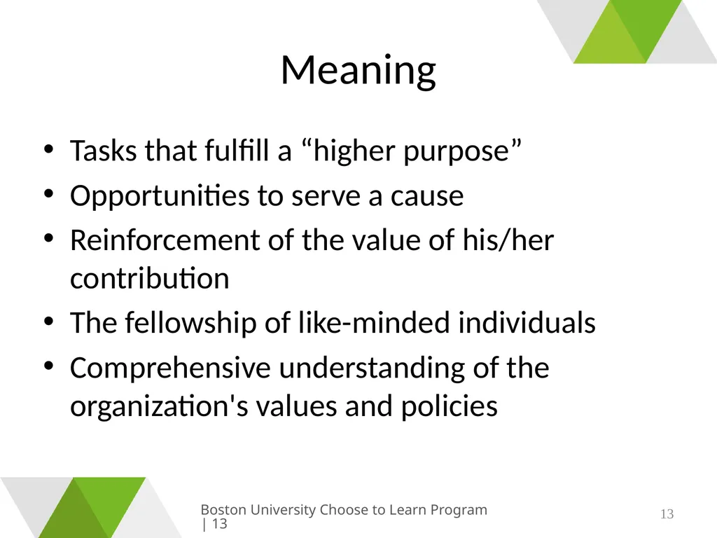 Growing & Learning Boston University Choose to - slide 13 of 26