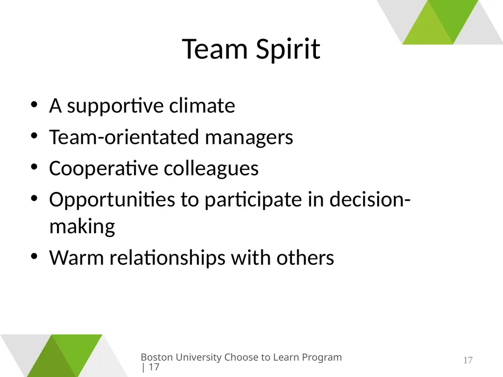 Growing & Learning Boston University Choose to - slide 17 of 26