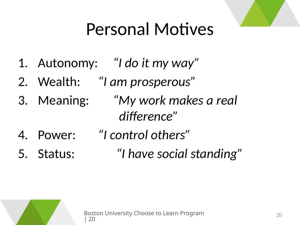 Growing & Learning Boston University Choose to - slide 20 of 26