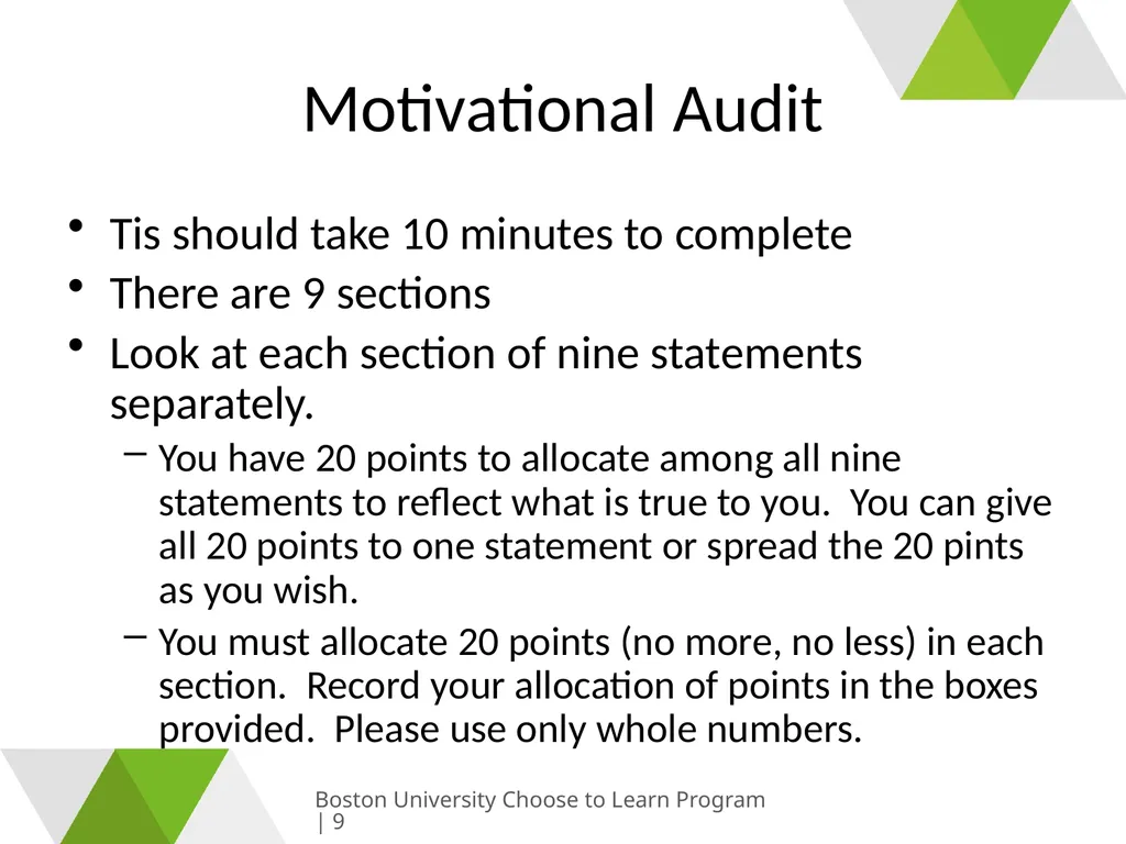 Growing & Learning Boston University Choose to - slide 9 of 26