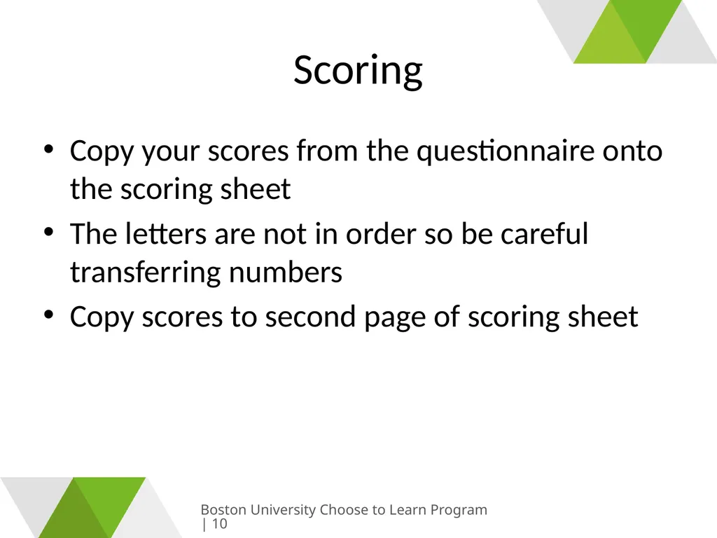 Growing & Learning Boston University Choose to - slide 10 of 26