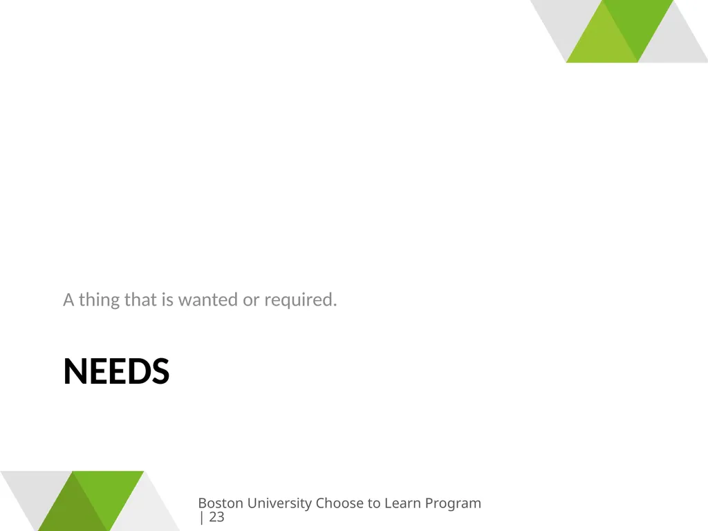 Growing & Learning Boston University Choose to - slide 23 of 26