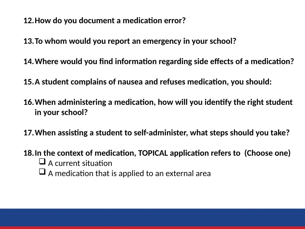 Administration of Medication by Delegation Role - slide 42 of 45