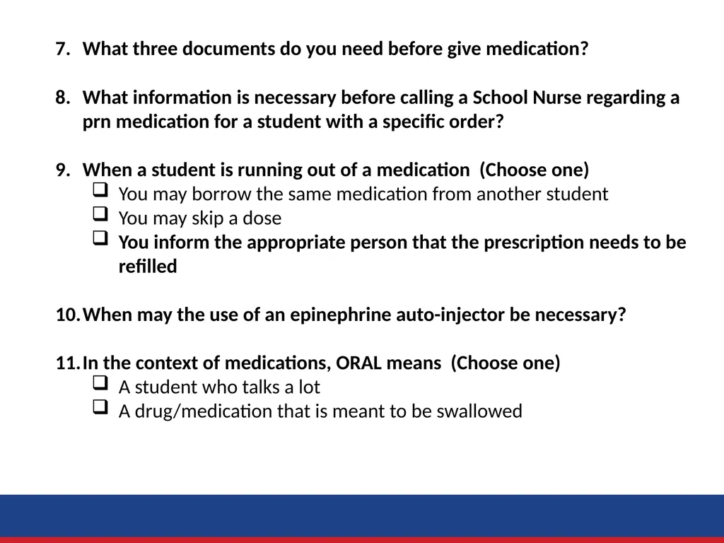 Administration of Medication by Delegation Role - slide 41 of 45