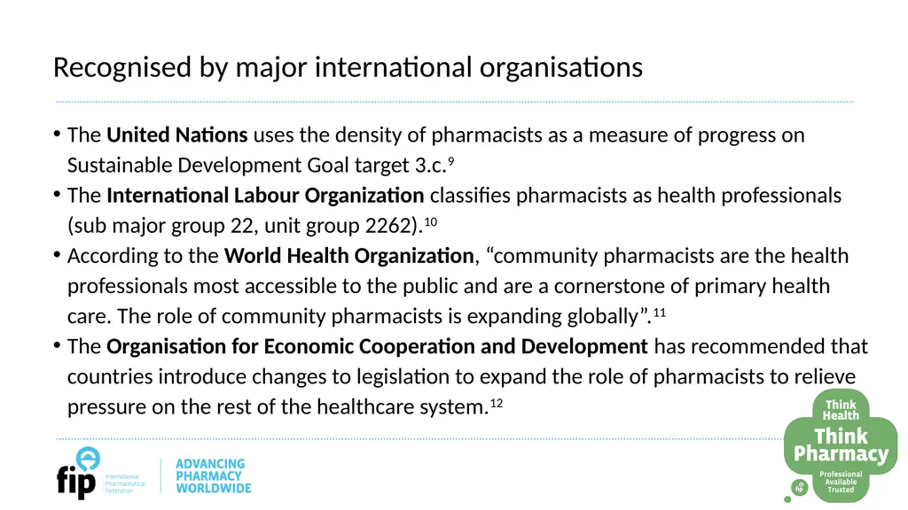 Pharmacists are healthcare professionals Key facts - slide 3 of 8
