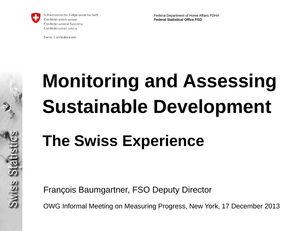 Monitoring and Assessing Sustainable Development - slide 1 of 6