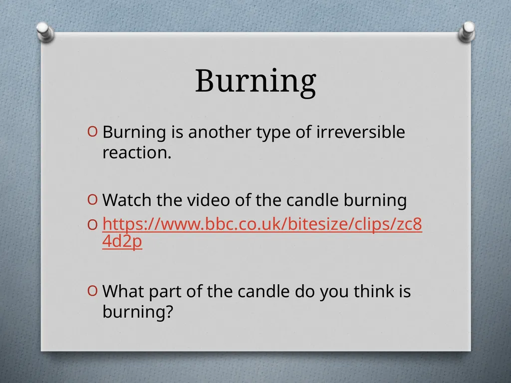 Getting a Reaction Reversible and Irreversible - slide 8 of 15