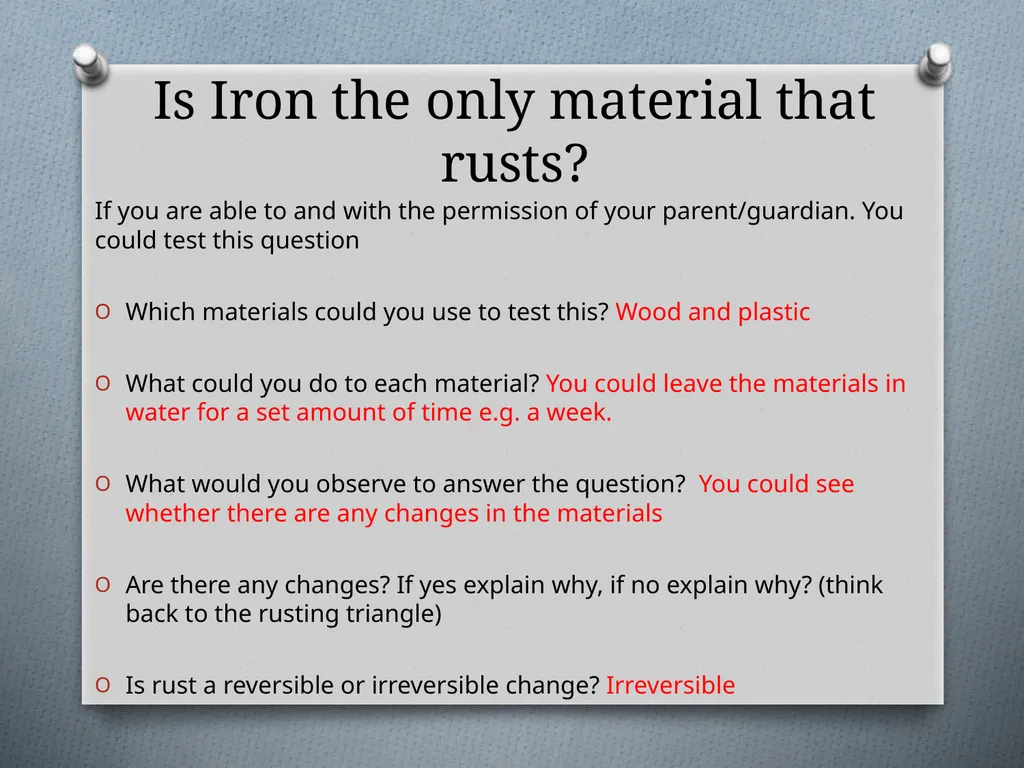 Getting a Reaction Reversible and Irreversible - slide 14 of 15