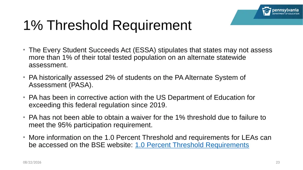 PASA Getting Ready: What Special Education - slide 23 of 48