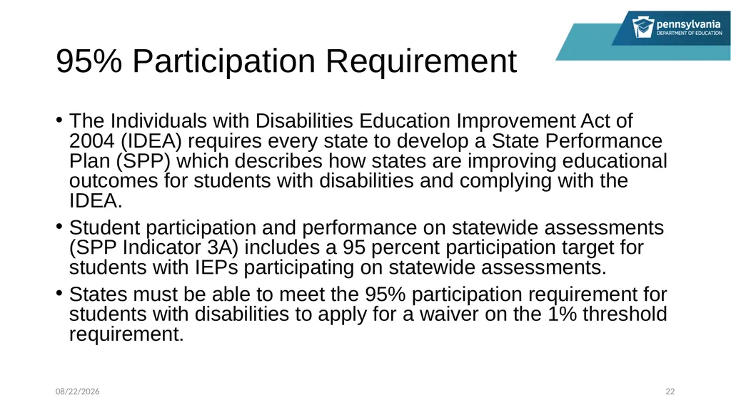 PASA Getting Ready: What Special Education - slide 22 of 48