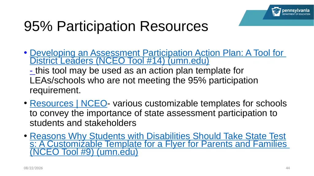 PASA Getting Ready: What Special Education - slide 44 of 48