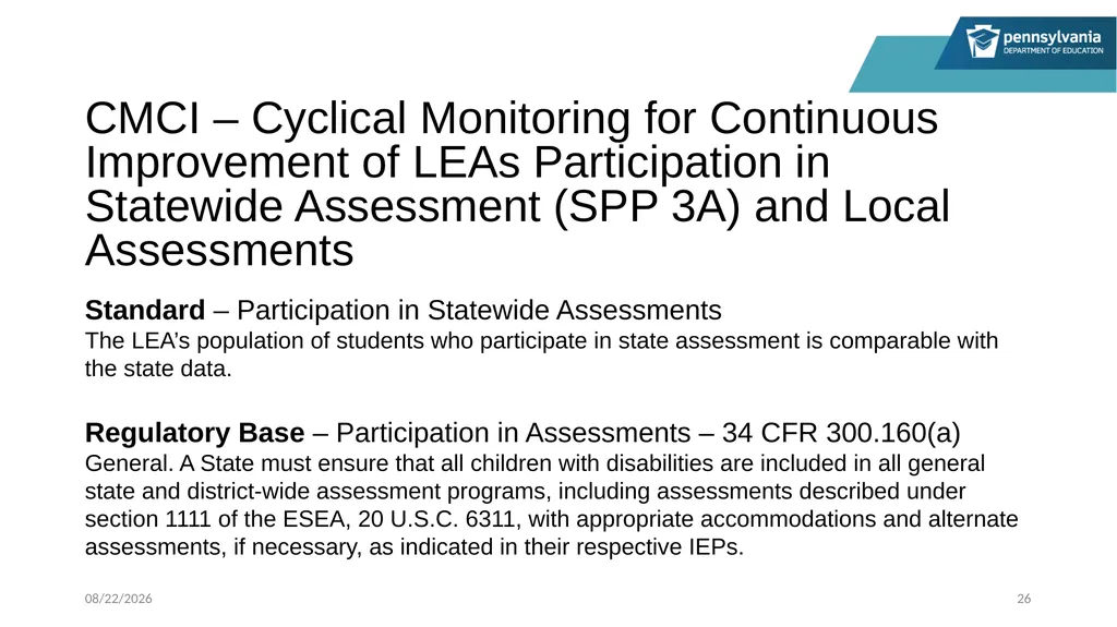 PASA Getting Ready: What Special Education - slide 26 of 48