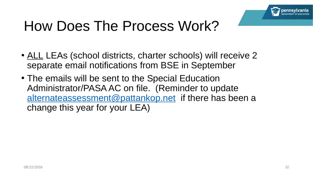 PASA Getting Ready: What Special Education - slide 32 of 48