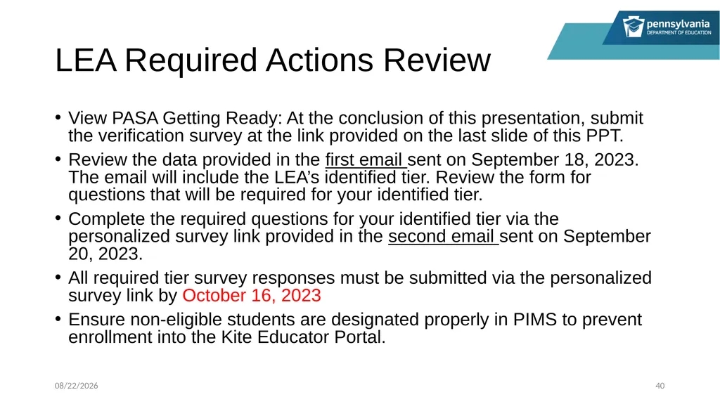 PASA Getting Ready: What Special Education - slide 40 of 48
