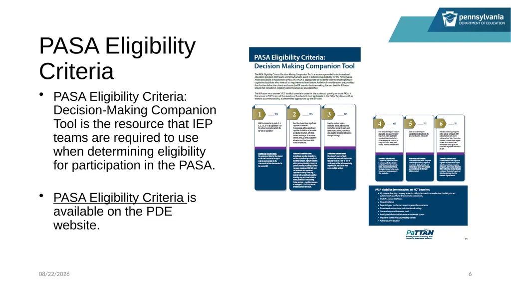 PASA Getting Ready: What Special Education - slide 6 of 48