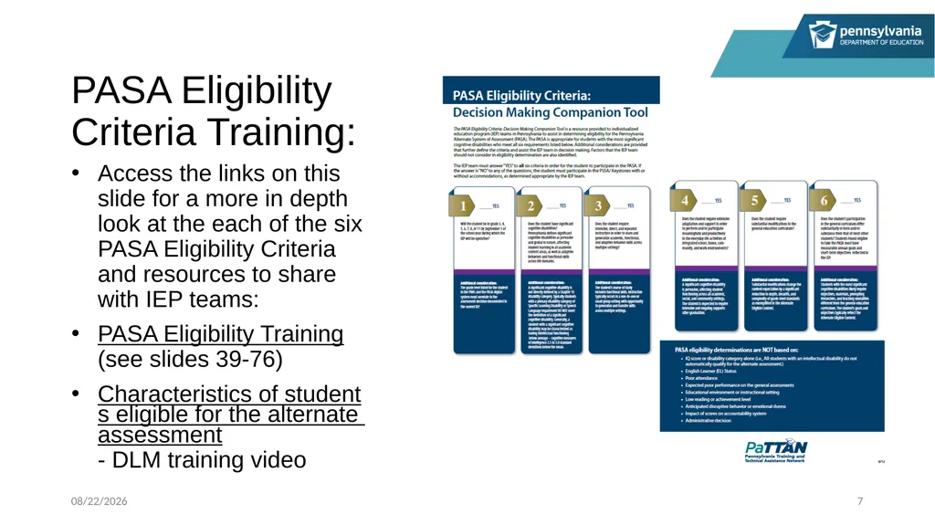 PASA Getting Ready: What Special Education - slide 7 of 48