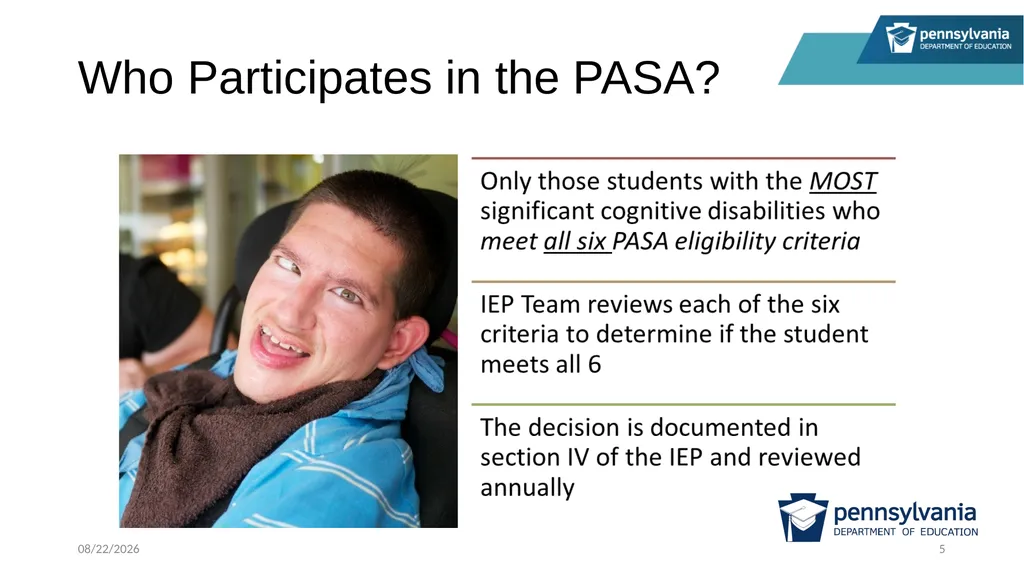 PASA Getting Ready: What Special Education - slide 5 of 48