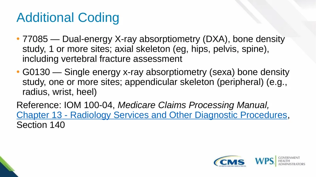 Medicare Preventive Services for Bone Mass - slide 28 of 32