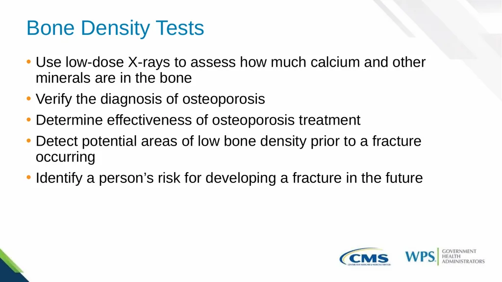 Medicare Preventive Services for Bone Mass - slide 10 of 32