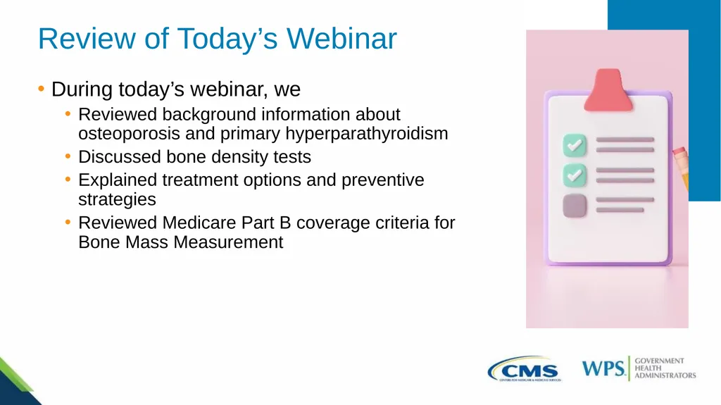 Medicare Preventive Services for Bone Mass - slide 29 of 32