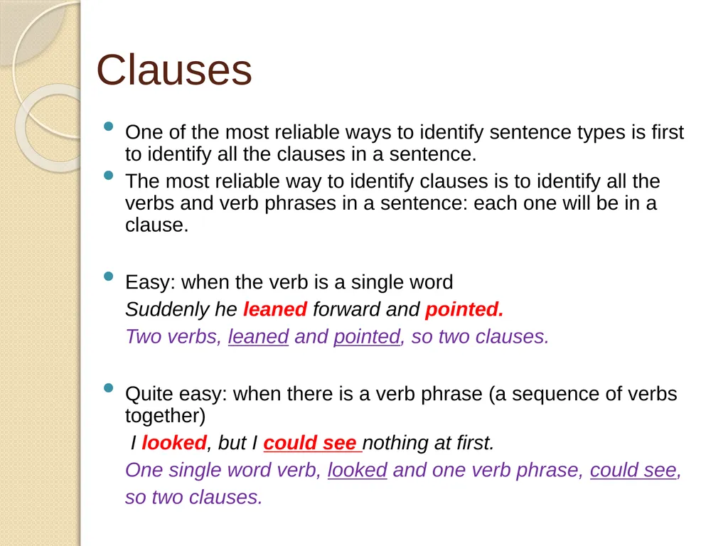 Understanding Sentence Types Information for - slide 10 of 28