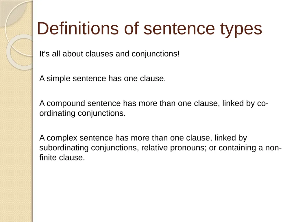 Understanding Sentence Types Information for - slide 6 of 28