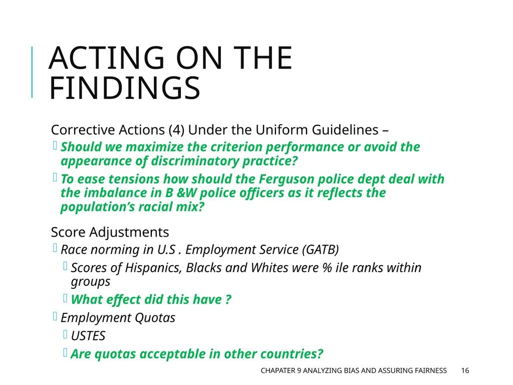 Chapter 9 Analyzing Bias and Assuring Fairness - slide 16 of 17