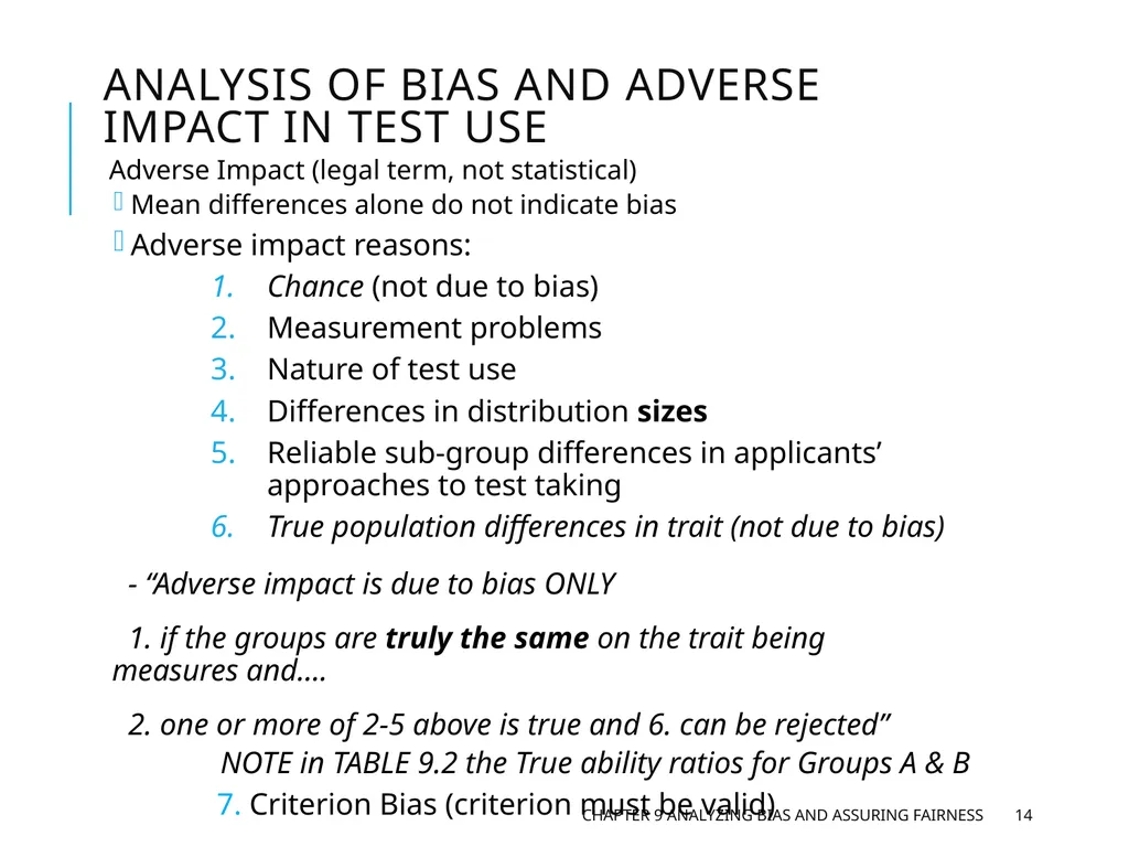 Chapter 9 Analyzing Bias and Assuring Fairness - slide 14 of 17