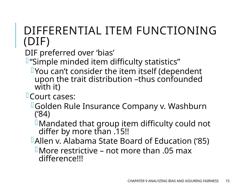 Chapter 9 Analyzing Bias and Assuring Fairness - slide 15 of 17