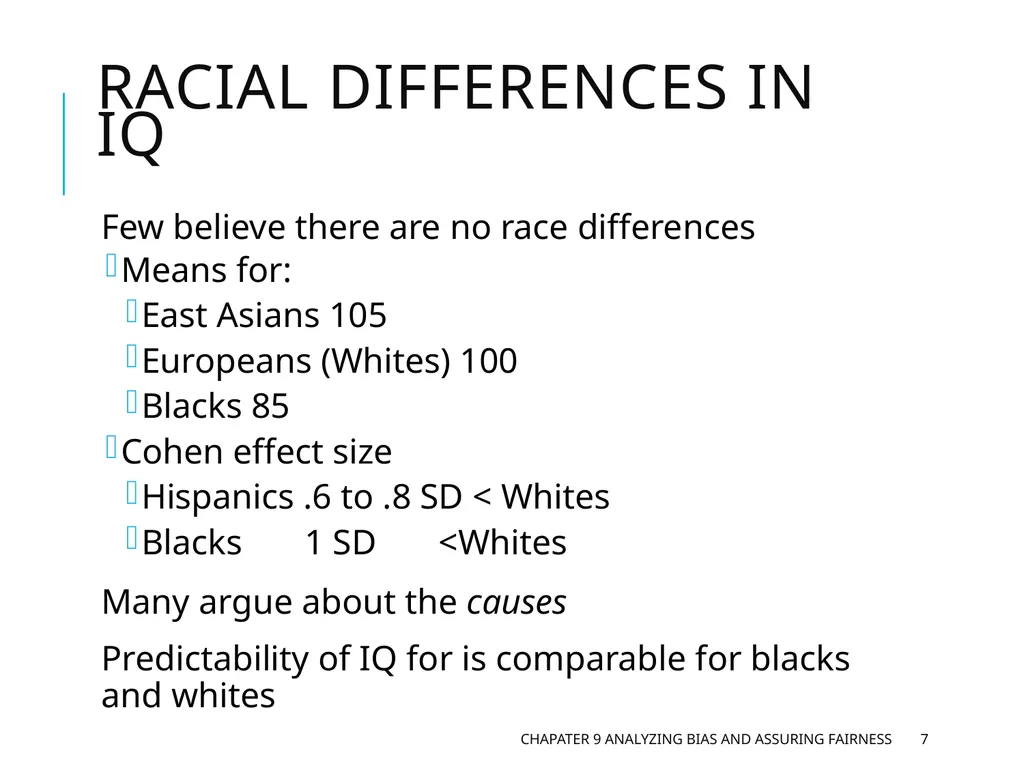 Chapter 9 Analyzing Bias and Assuring Fairness - slide 7 of 17