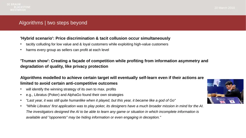 VvM Competition Law in an Algorithmic Age – One - slide 24 of 26
