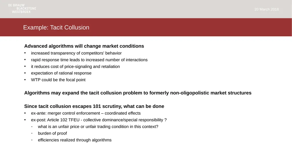 VvM Competition Law in an Algorithmic Age – One - slide 20 of 26