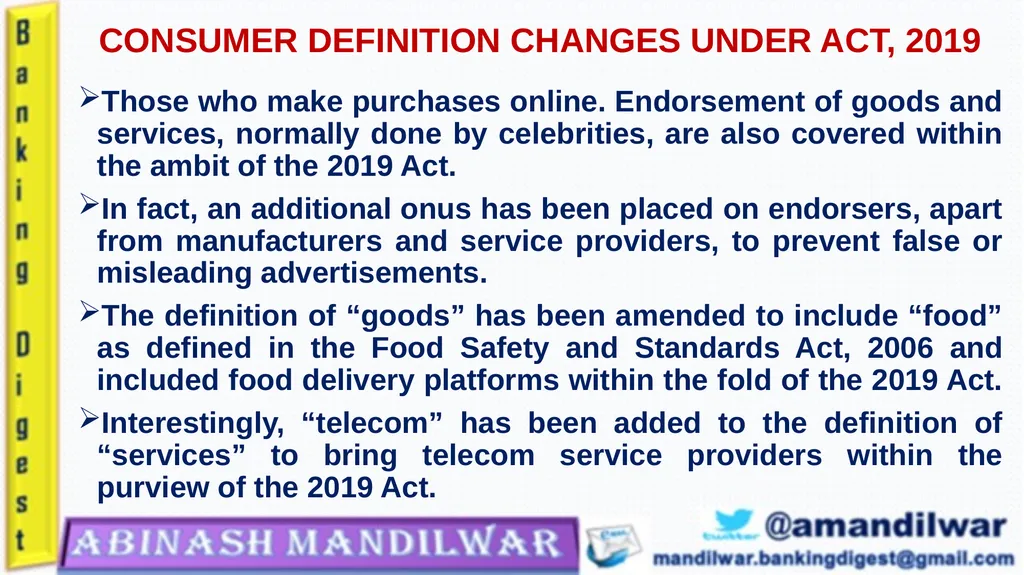 Consumer Protection Act - 2019 Presented by - slide 5 of 25