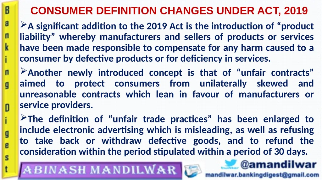Consumer Protection Act - 2019 Presented by - slide 6 of 25