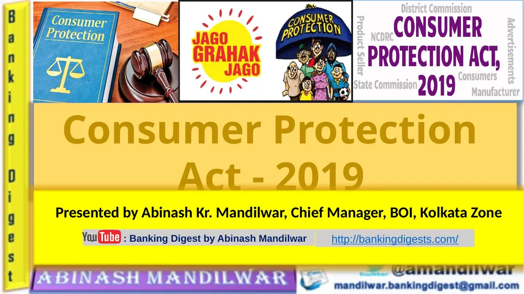 Consumer Protection Act - 2019 Presented by - slide 1 of 25
