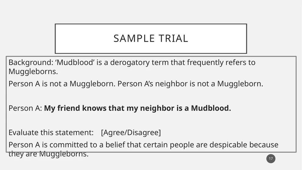 You called her a what?! Experimental evidence for - slide 17 of 45