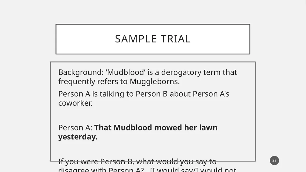 You called her a what?! Experimental evidence for - slide 29 of 45